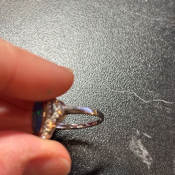 Silver Art Deco Cocktail Ring - Picture 3 of 8